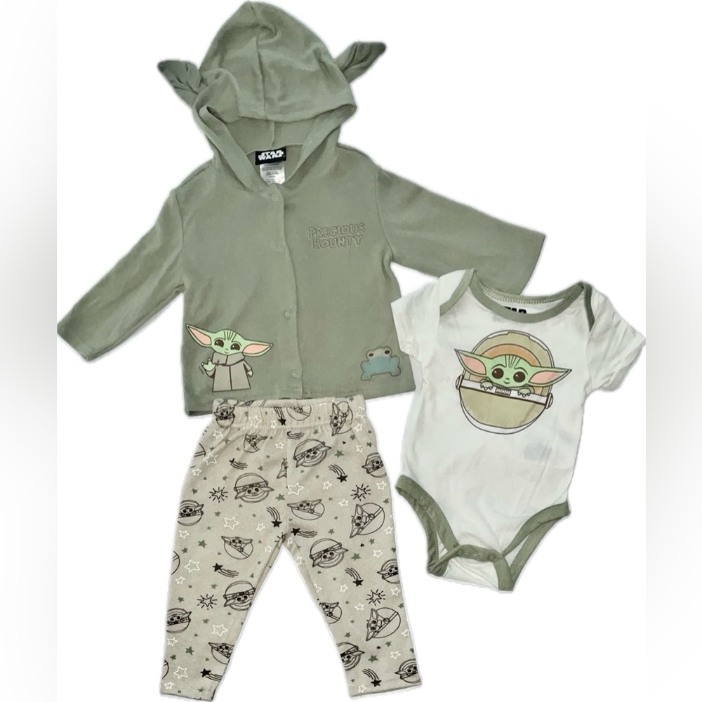 Star Wars baby yoda 3pc set 6-9mo